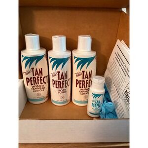 Vintage Toma's Tan Perfect Kit Body Scrub Instant Tanning Lotion Enhancing NEW